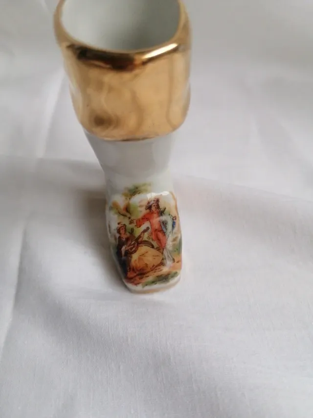 Bota cerámica Limoges dorada