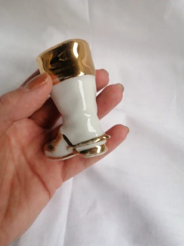 Bota cerámica Limoges dorada