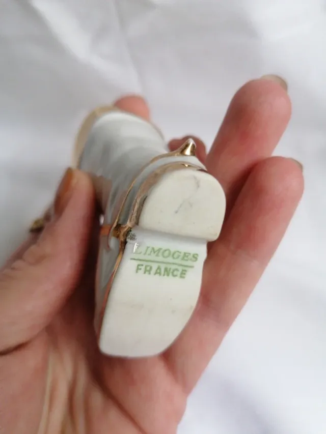 Bota cerámica Limoges dorada