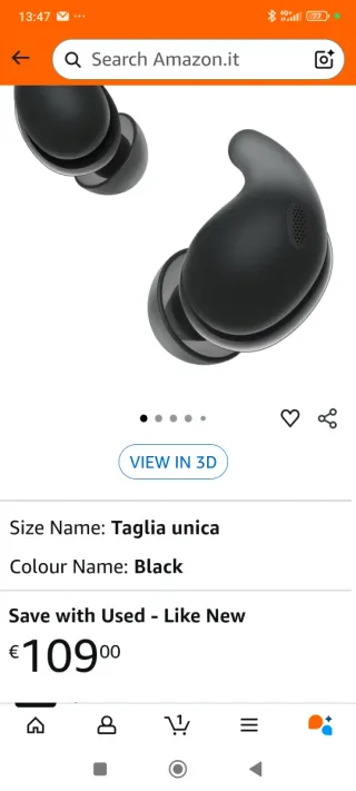 Cuffie wireless nere links Bud Fit