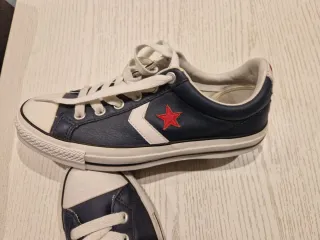 Zapatillas piel Converse Talla 40 Azul y Blanco