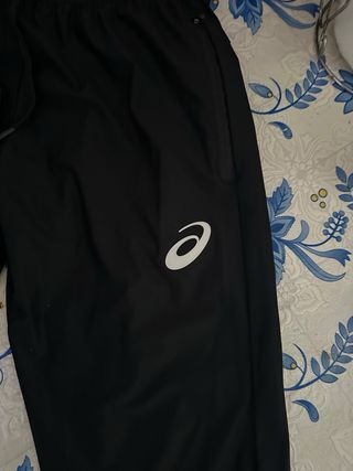 Chándal Asics Negro/Verde Oliva