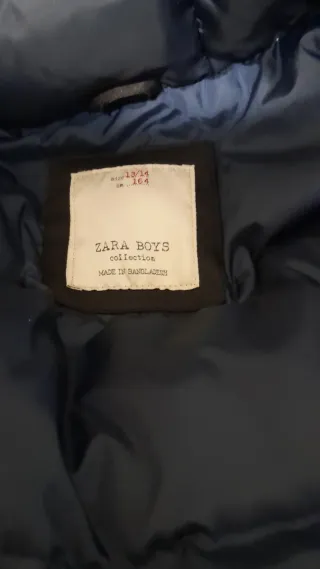 Abrigo parka plumífero niño Zara 13/14 años