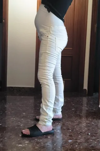 Pantalón premamá blanco