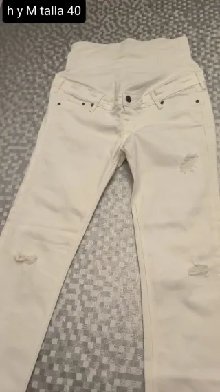 Pantalón premamá blanco