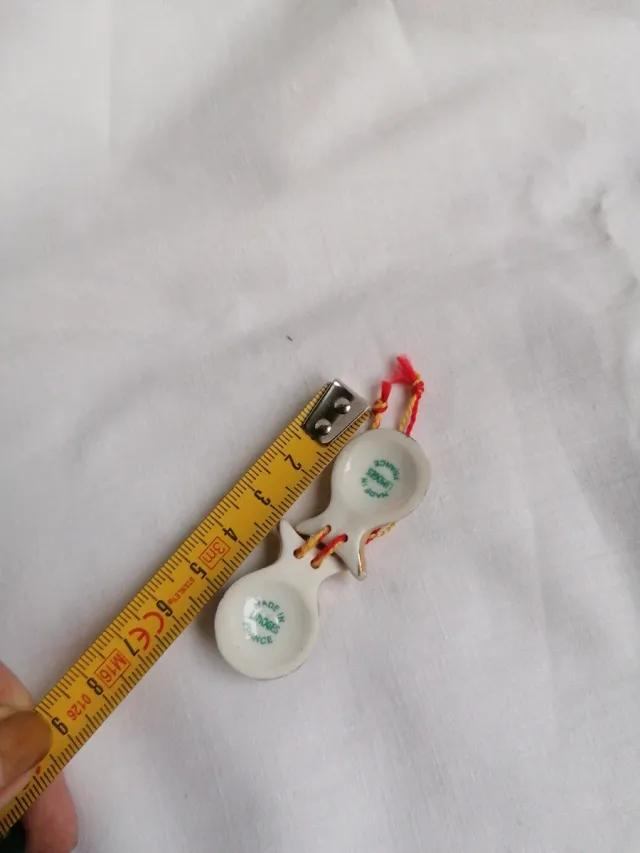 Castañuelas Cerámica Limoges Miniatura