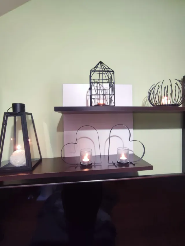 Candelabros de decoración corazón y jaula