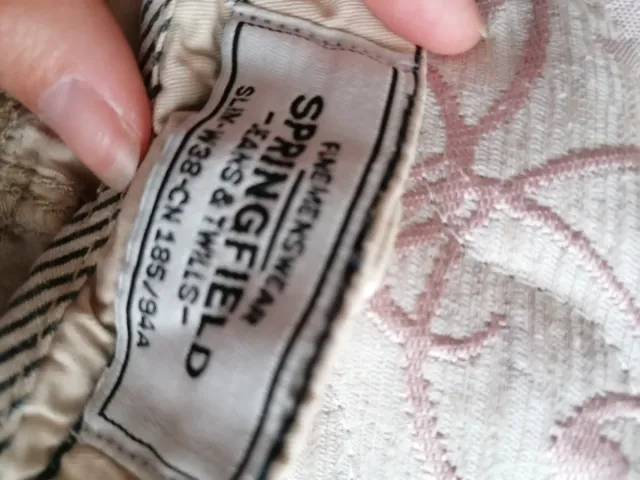 Pantalón beige talla XL Springfield