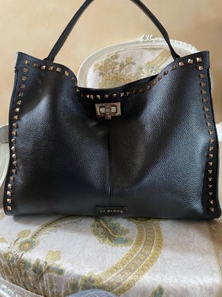 Borsa La Carrie donna nera borchie