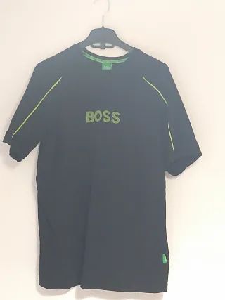 Camiseta BOSS Negra y Verde Talla M