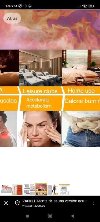 Manta Sauna Portátil Infrarrojos