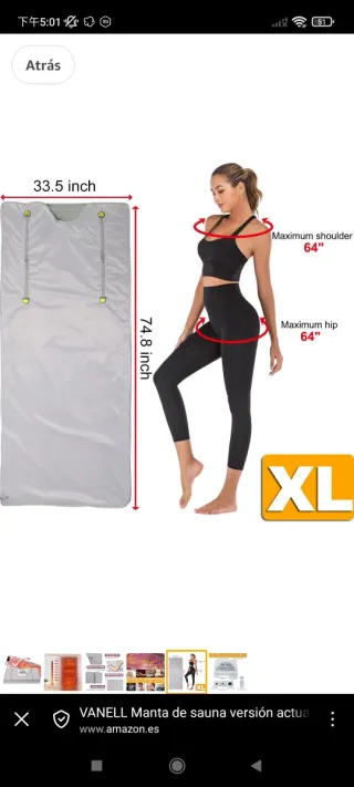 Manta Sauna Portátil Infrarrojos