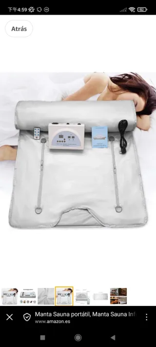 Manta Sauna Portátil Infrarrojos