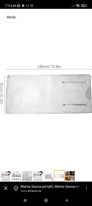 Manta Sauna Portátil Infrarrojos