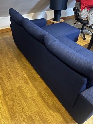 Sofá Chaiselongue  azul marino Ikea