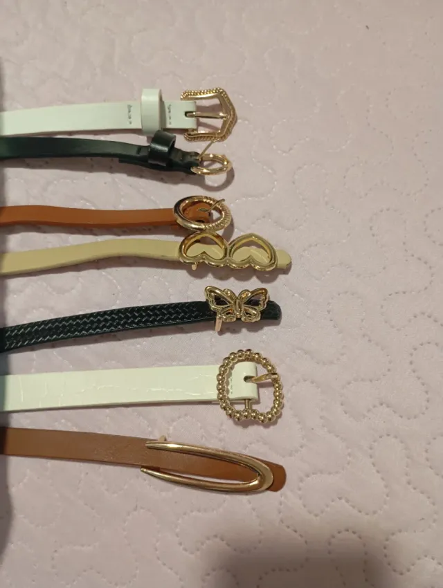 Lote de cinturones finos mujer