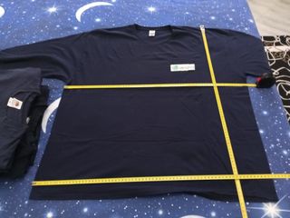 8 T-shirt 100%cotone Fruit of the Loom manica lung