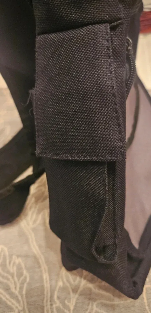 Borsa casual spaziosa nera e grigia