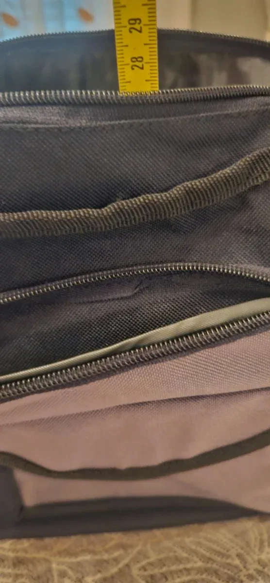 Borsa casual spaziosa nera e grigia