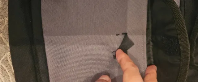 Borsa casual spaziosa nera e grigia