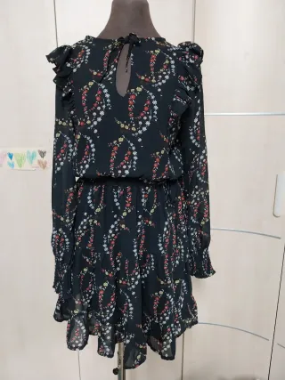 Vestido gasa estampado floral