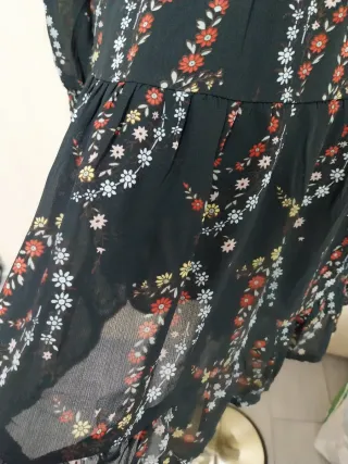 Vestido gasa estampado floral