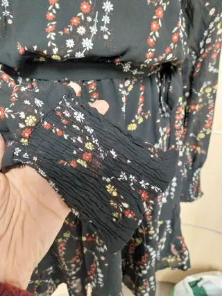 Vestido gasa estampado floral