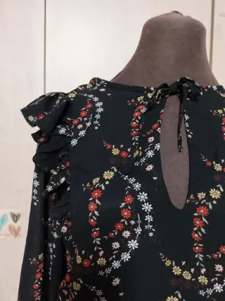 Vestido gasa estampado floral