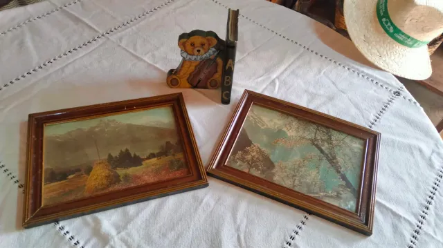 Jarrón y 2 cuadros decorativos