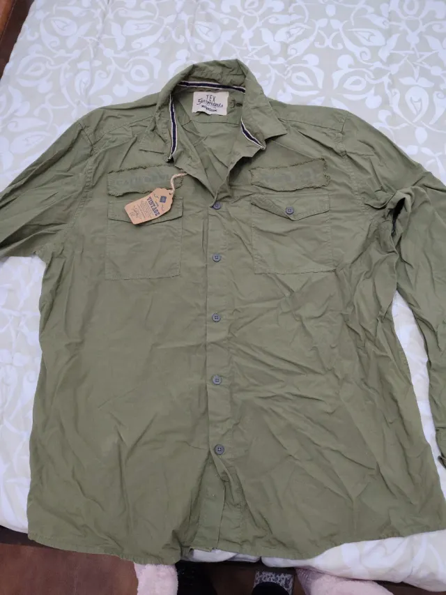 Camicia militare verde T.F.Y. Taglia L