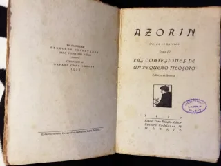 1920-Tomo IV de obras Completas de Azorín