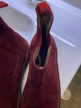 Botines rojos piel talla 39