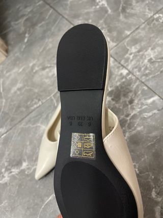 Zapatos Beige Punta Fina Slingback