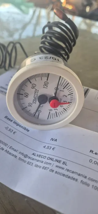 Pressostato per caldaia gasolio temperatura e pressione