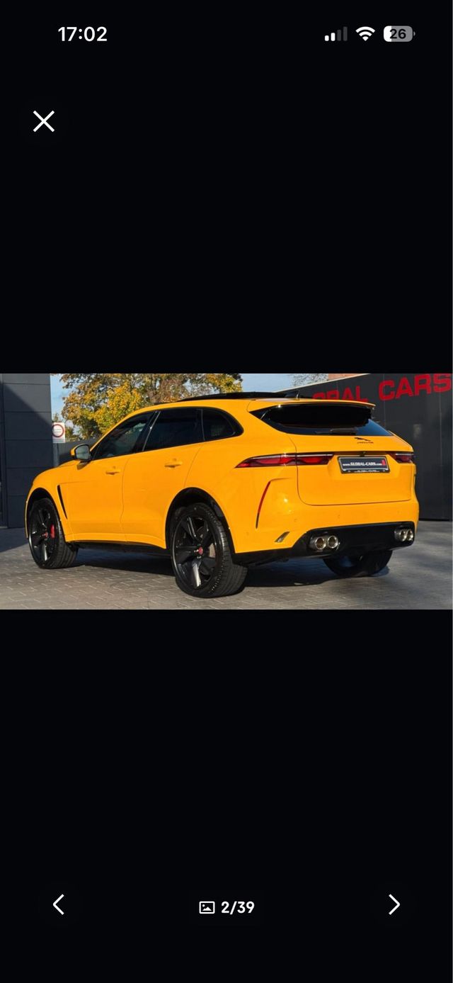 JAGUAR F-PACE P550 SVR AWD 22” ALU 2022 P550