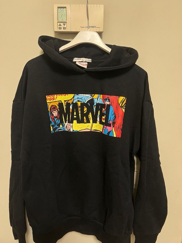 Sudadera Marvel Comic Mujer Negra