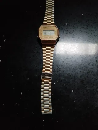 Reloj Casio 1572 A168 Dorado (Original)