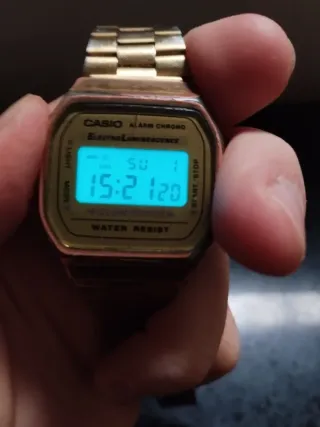 Reloj Casio 1572 A168 Dorado (Original)