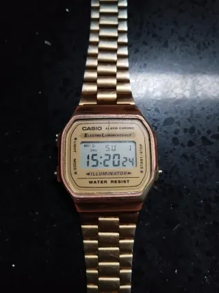 Reloj Casio 1572 A168 Dorado (Original)