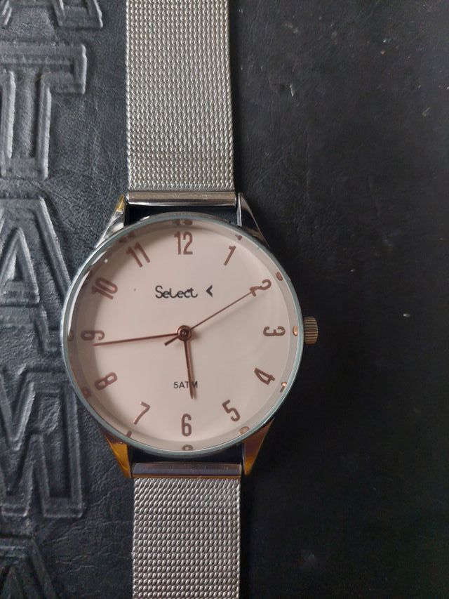 Lote 3 relojes Select malla plateada