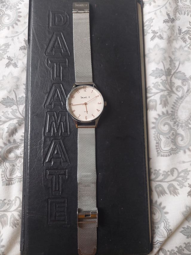 Lote 3 relojes Select malla plateada