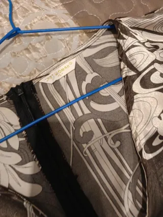 Vestido Kimono Marrón y Blanco