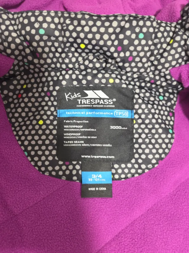 Chaqueta niña nieve T 3/4