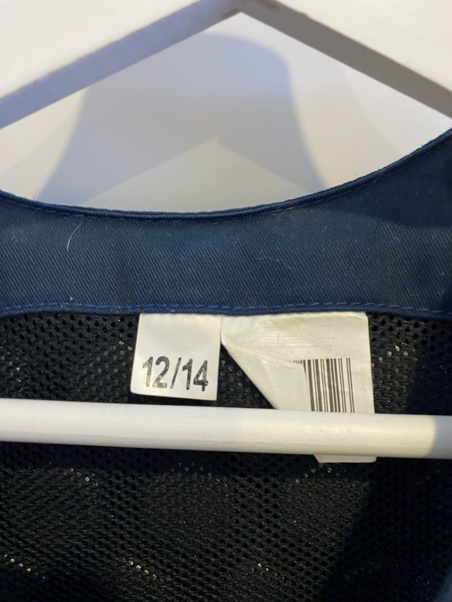 Chaleco protector equitación infantil azul 12-14