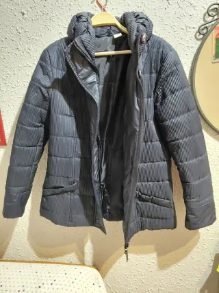 Elegante plumífero azul marino XXL