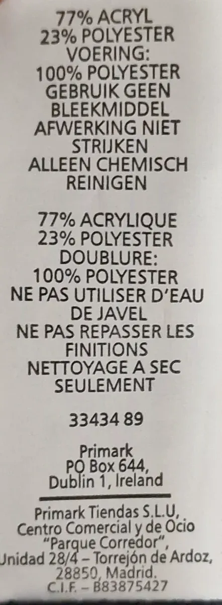 Chaleco pelo sintético Talla Única