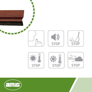 Burlete Amig para puertas madera