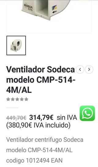 Extractor de aire industrial