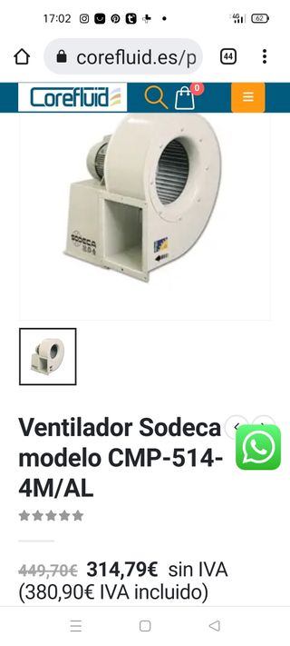 Extractor de aire industrial