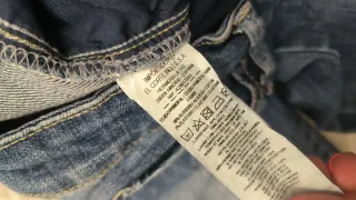 Vaquero premamá azul